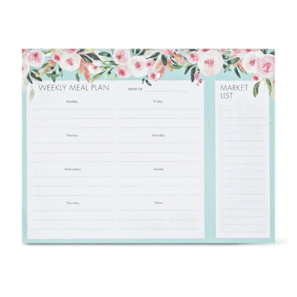 Pen+Gear Weekly Meal Planner Pad Shopping List Meal Plan 60 Sheets